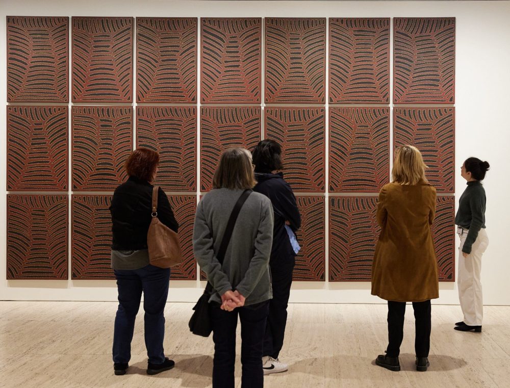 *** Local Caption *** 2nd June 2021 Daily Tour of Aboriginal and Torres Strait Islander Art led by Kirra Weingarth, Learning and Participation in the Australian Galleries on the ground floor of the Art Gallery of New South Wales

Model releases obtained ftom the visitors