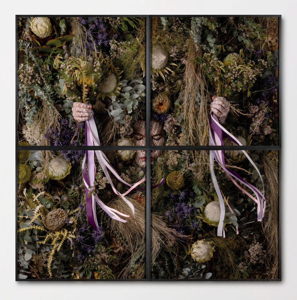 Dr Christian Thompson AO The Shortest Day (Flower Wall) 2024. Purchased with lead funds provided by the Dick & Pip Smith Foundation, the Nelson Meers Foundation and the Portrait Dinner Series 2025